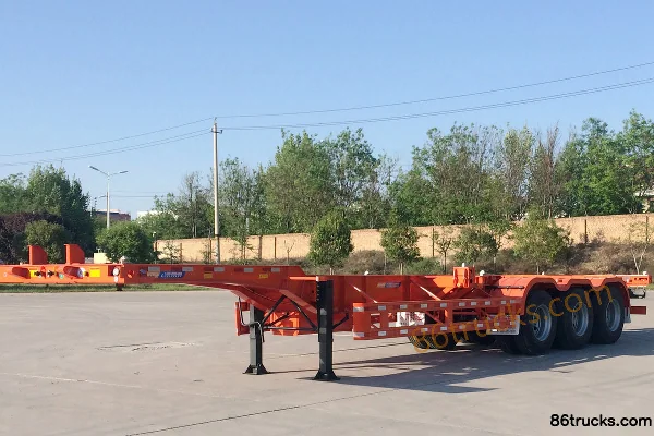 Dayun 40ft Gooseneck Container Chassis Skeleton Semi-trailer Exterior (2) | 86Trucks