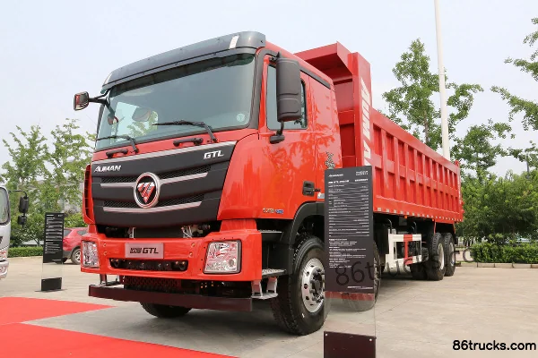 Foton Auman GTL 9 Series Heavy Truck 2018 Model 460hp 8X4(12 wheels) 8.2m Dump Truck Exterior (3) | 86Trucks