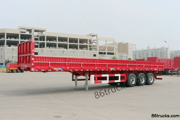 Dayun semi-remorque benne basculante latérale à ridelles basses 13 m Extérieur (2) | 86Trucks