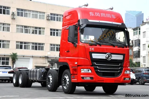 Dongfeng Special Chassis Series 340 hp 8X4(12 wheels) 9.6m flatbed cargo truck Exterior