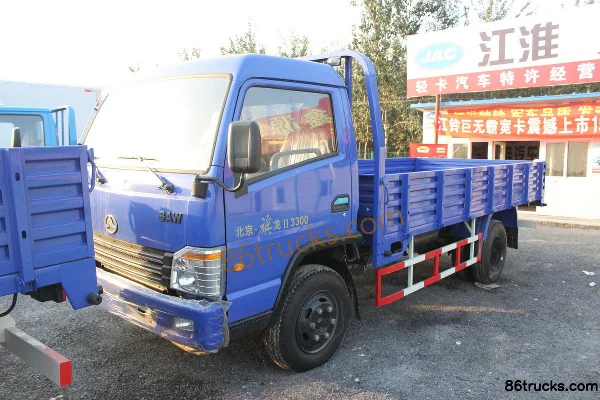 Beijing Qilong 103 hp 4X2(6 roues) 4.25m Single Row Flatbed Light Truck Extérieur (2) | 86Trucks