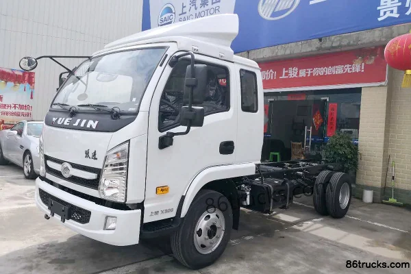 Yuejin Shangjun X300-33 115 hp 4X2(6 wheels) 3.74m semi-row flatbed light truck Exterior (2) | 86Trucks