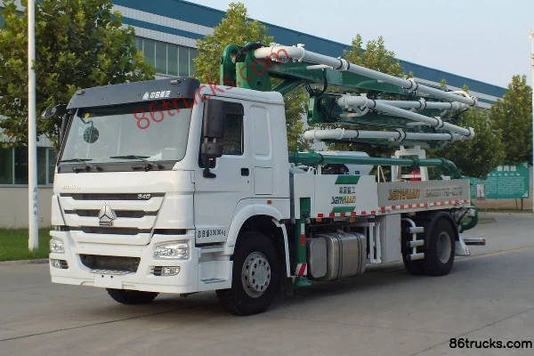 Sinotruk HOWO 340 hp 4X2(6 wheels) 27m Concrete Pump Truck (Senyuan Brand) Exterior (3) | 86Trucks