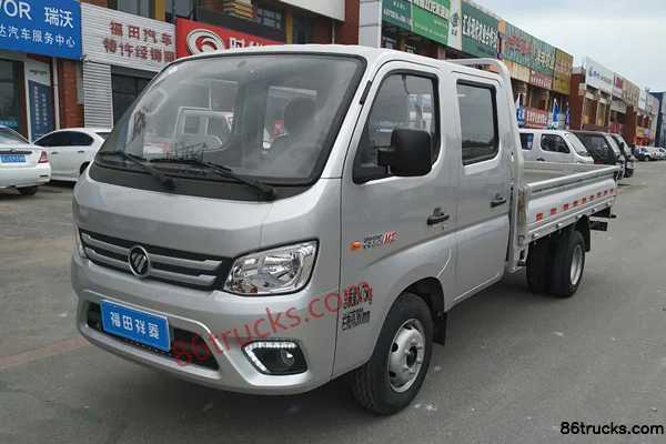 Foton Xiangling M2 Logistics Star 1.5L 112hp 4X2(6 wheels) Gasoline/CNG 3.1m double-row flatbed mini truck Exterior (3) | 86Trucks
