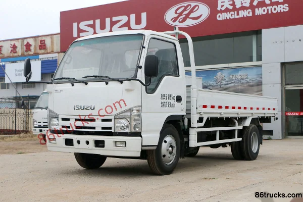 Qingling Isuzu 100P 98hp 4X2(6 wheels) 4.275m Single Row Flatbed Light Truck Exterior (3) | 86Trucks