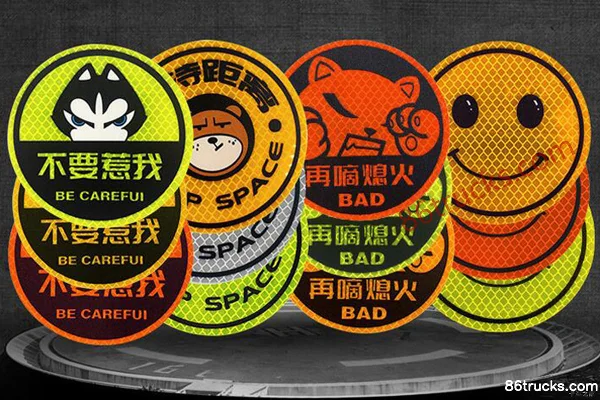 3M Diamond Grade Cartoon Reflective Sticker Warning Sticker Modification Decorative Scratch Sticker Exterior (2) | 86Trucks