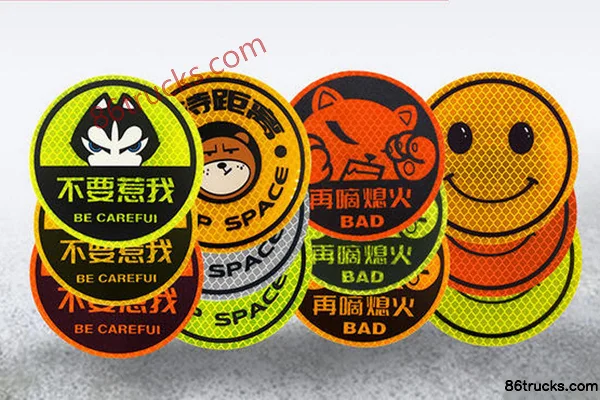 3M Diamond Grade Cartoon Reflective Sticker Warning Sticker Modification Decorative Scratch Sticker Exterior