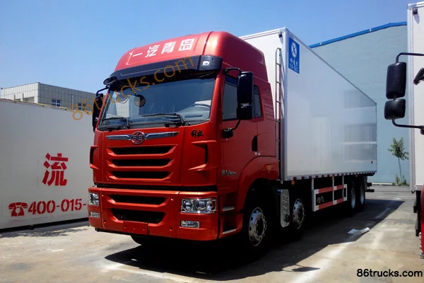 FAW Jiefang Qingdao Tu V Heavy Truck 320 hp 8X4(12 wheels) 9.435m Refrigerated Truck (Binglingfang) Exterior (3) | 86Trucks