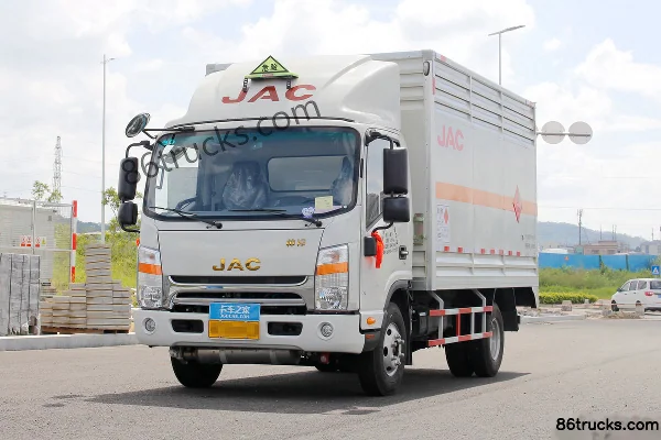JAC Shuailing H 130ch 4X2(6 roues) 4,08m camion de transport de bouteilles à cabine simple Extérieur (3) | 86Trucks