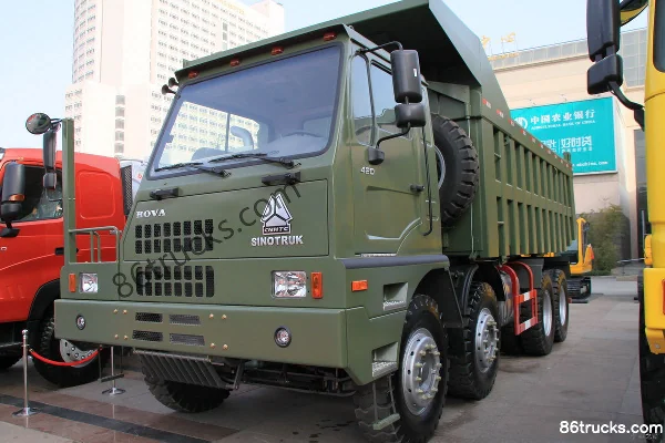 Sinotruk HOVA 420 hp 8X4(12 wheels) Wide-body Mining Dump Truck Exterior (2) | 86Trucks