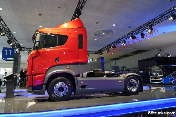BMC 460 hp 4X2(6 wheels) Tractor Truck (Red Flat Top) Exterior (3) | 86Trucks