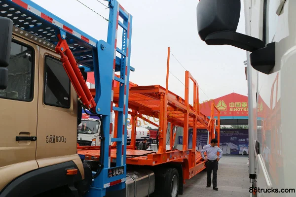 Sinotruk Steyr M5G Heavy Truck 340 hp 4X2(6 wheels) Car Carrier Truck Body (1) | 86Trucks