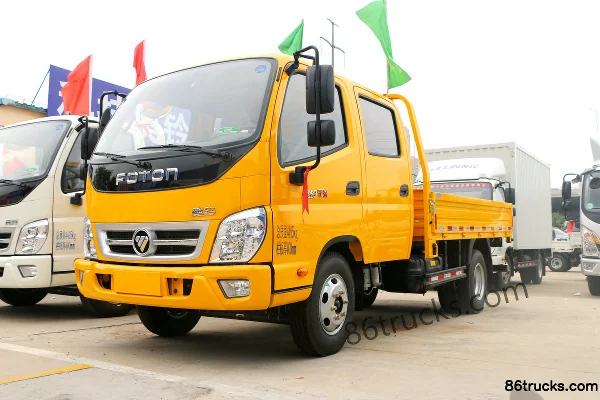 Foton Ollin TX 120 hp 4X2(6 wheels) 3.83m Double Row Flatbed Light Truck (China VI) Exterior (3) | 86Trucks
