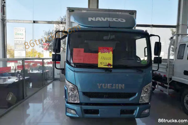 Yuejin Chaoyue C300-33 125hp 4X2(6 wheels) 4.105m single-row box light truck Exterior (2) | 86Trucks