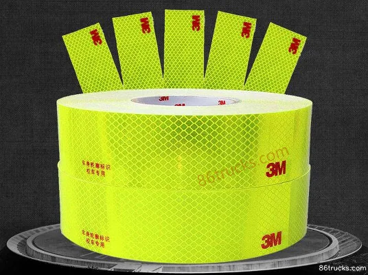 Bande réfléchissante 3M de qualité diamant, jaune-vert fluorescent, pour bus scolaire Extérieur