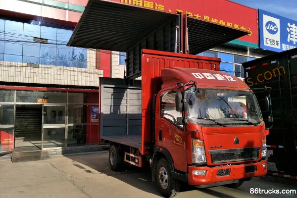 Sinotruk HOWO Hanjiang 156 ch 4X2(6 roues) 4,15 m camion plateau à rideaux coulissants à cabine simple Extérieur (3) | 86Trucks