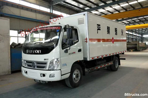 Foton Aoling CTX 154hp 4X2(6 wheels) 5.1m Explosive Material Transport Truck (Zhongchang Brand) Exterior (2) | 86Trucks