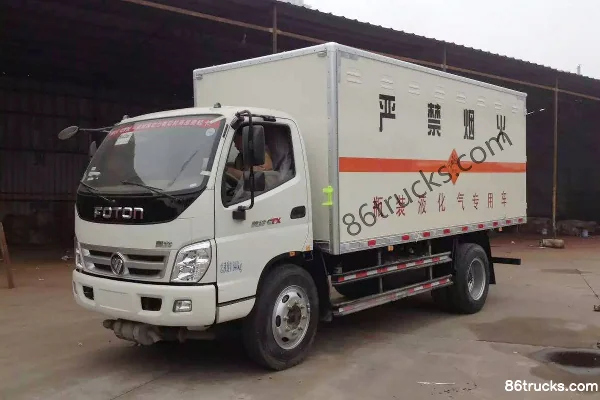 Foton Aoling CTX 154hp 4X2(6 wheels) 5.1m Explosive Material Transport Truck (Zhongchang Brand) Exterior (3) | 86Trucks