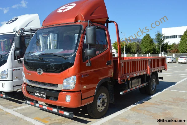 Shijun F550 Heavy-Duty Edition 165 hp 4X2(6 wheels) 3.74m Row Half Flatbed Light Truck Exterior (3) | 86Trucks