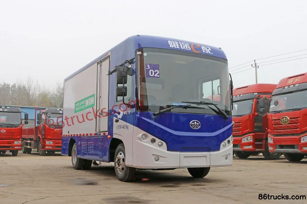 FAW Xiake K16 4.5T 5.99m Pure Electric Van Transport Truck 79.716kWh Exterior