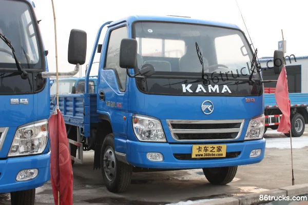 Kama Junwei 90 hp 4X2(6 wheels) 4.2m Single Row Flatbed Light Truck Exterior (2) | 86Trucks