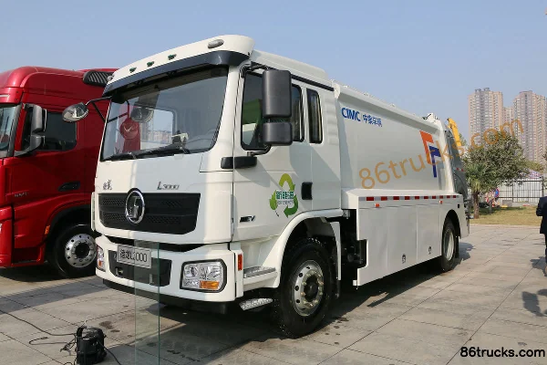 SHACMAN Delong L3000 4X2(6 wheels) Plug-in Hybrid Compressed Garbage Truck 219kWh Exterior (3) | 86Trucks