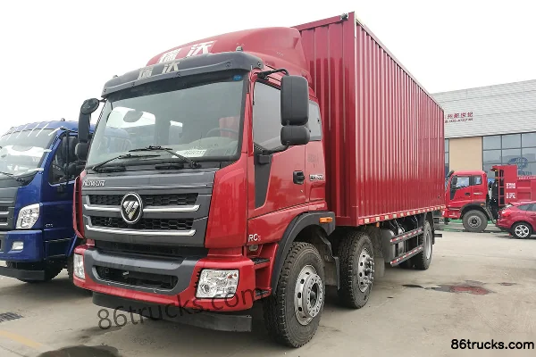 Foton Rivou Q9 220hp 6X2(8 wheels) 6.8m Van Cargo Truck Exterior (2) | 86Trucks