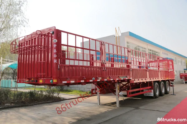 CIMC Huajun semi-remorque à ridelles 13 m trois essieux col de cygne bas Extérieur (3) | 86Trucks