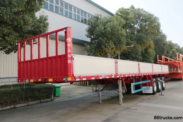 CIMC Huajun 13m Junlong L400 Flatbed Semi-trailer Exterior (3) | 86Trucks