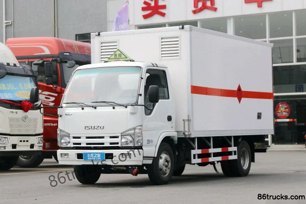 Qingling Isuzu 100P 98 hp 4X2(6 wheels) 4.23m flammable gas van truck (Shunzhao) Exterior (3) | 86Trucks