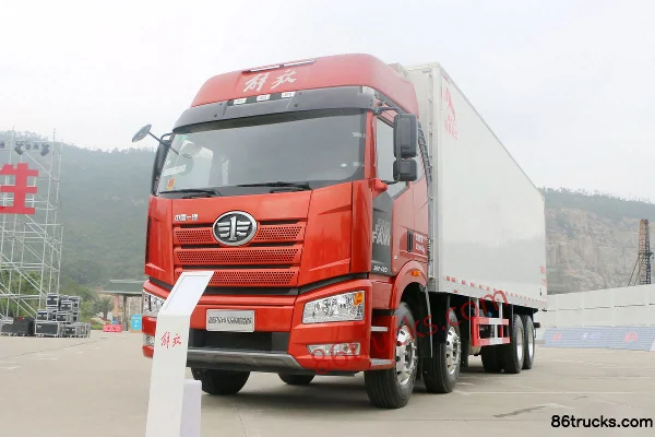 FAW Jiefang nouveau J6P camion lourd 420 ch 8X4(12 roues) camion frigorifique 9,6 m (marque Hongtianniu) Extérieur (3) | 86Trucks