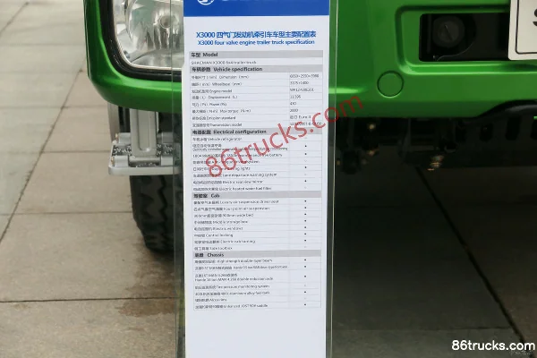 SHACMAN Delong X3000 430 hp 6X4(10 wheels) Tractor Truck Cab (1) | 86Trucks