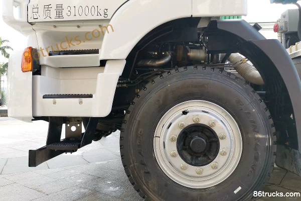 SAIC Hongyan Genlyon M500 320 hp 8X4(12 wheels) 7.75 m³ concrete mixer truck (HY300S rear axle) Chassis (1) | 86Trucks
