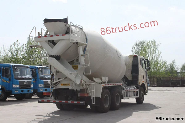 FAW Jiefang J6P 350hp 6X4(10 wheels) Concrete Mixer Truck (Flat Roof Cab) Body (1) | 86Trucks