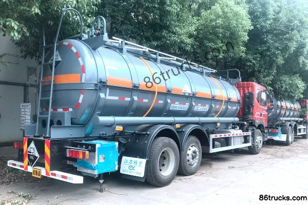 Dongfeng T5 220hp 6X2(8 wheels) 15.5m³ Corrosive Liquid Tanker Truck (Xiyu Brand) Exterior (3) | 86Trucks