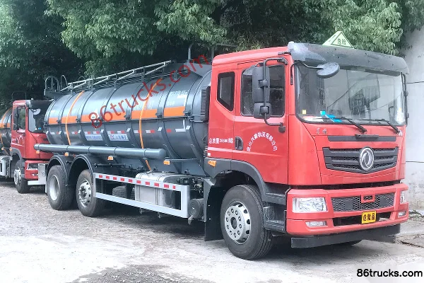 Dongfeng T5 220hp 6X2(8 wheels) 15.5m³ Corrosive Liquid Tanker Truck (Xiyu Brand) Exterior (2) | 86Trucks