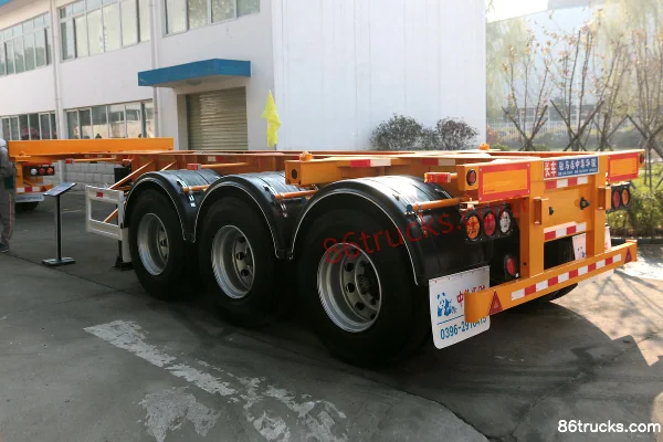 CIMC Huajun 20ft Straight Beam Skeleton Trailer (Container Transport Semi-Trailer) Exterior (2) | 86Trucks