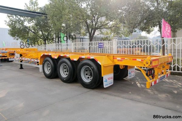 CIMC Huajun 30ft Gooseneck Skeleton Trailer (Container Transport Semi-Trailer) Exterior (2) | 86Trucks