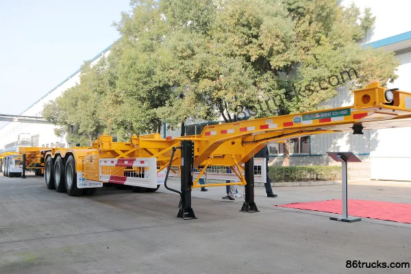 CIMC Huajun 40ft Mini Gooseneck Skeleton Trailer (Container Transport Semi-Trailer) Exterior (3) | 86Trucks