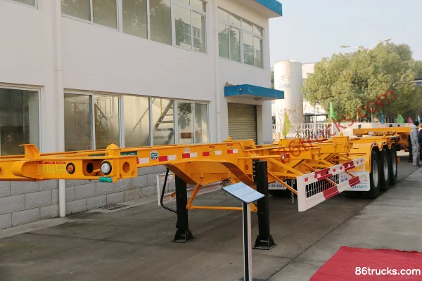 CIMC Huajun 40ft Mini Gooseneck Skeleton Trailer (Container Transport Semi-Trailer) Exterior