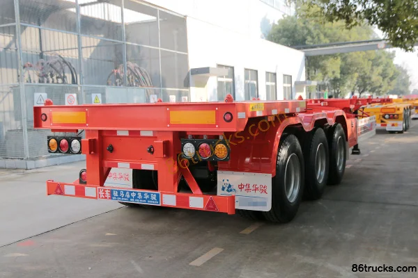 CIMC Huajun 40ft Straight Beam Skeleton Trailer (Container Transport Semi-Trailer) Exterior (3) | 86Trucks