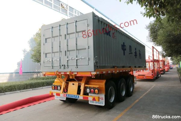 CIMC Huajun 9m Flatbed Rear Dump Semi-Trailer Exterior (3) | 86Trucks