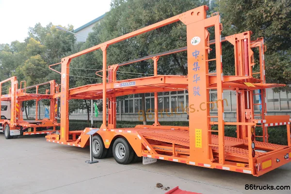 CIMC Huajun 12m Center Axle Vehicle Transport Semi-trailer Exterior (3) | 86Trucks