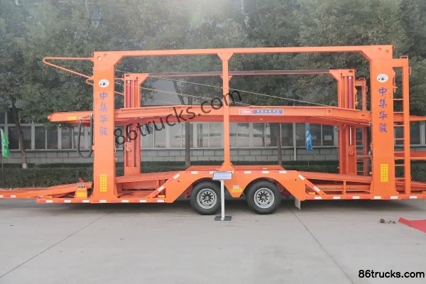 CIMC Huajun 12m Center Axle Vehicle Transport Semi-trailer Exterior (2) | 86Trucks