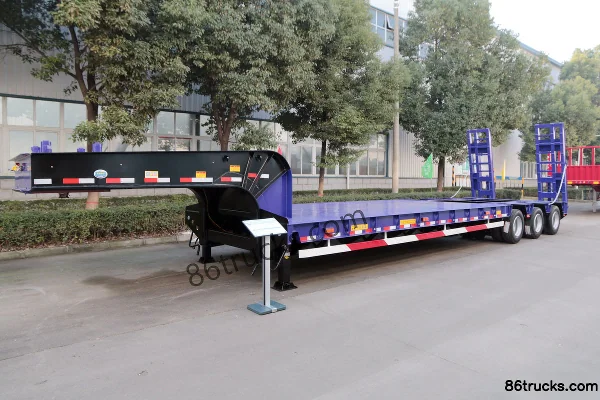 CIMC Huajun semi-remorque plateau bas en acier haute résistance 13 m à trois lignes et six essieux Extérieur (3) | 86Trucks