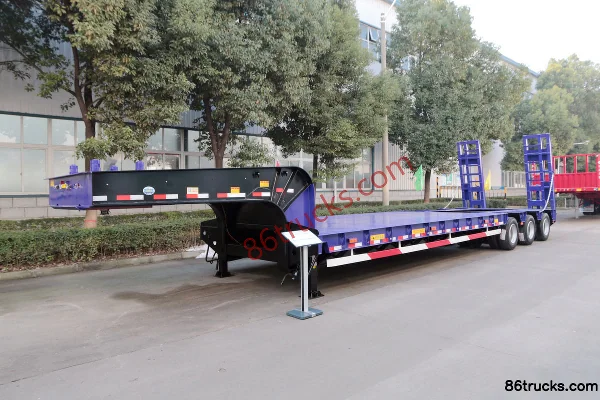 CIMC Huajun semi-remorque plateau bas en acier haute résistance 13 m à trois lignes et six essieux Extérieur (2) | 86Trucks