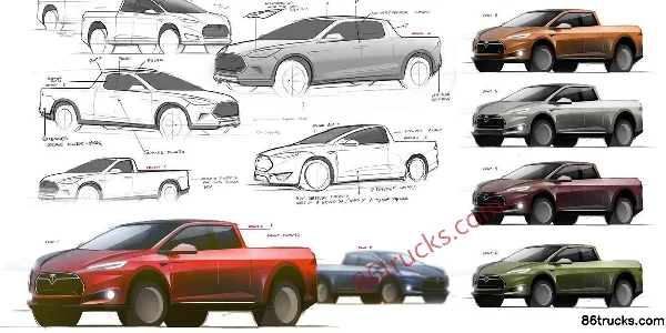Tesla Youta 4x4(6 roues) électrique pur pickup Extérieur (3) | 86Trucks