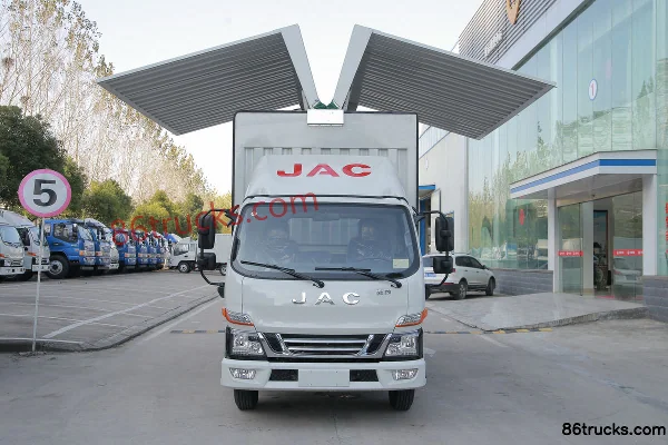 Yuanwang 120hp 4X2(6 wheels) 4.1m Single Row Wing Opening JAC Chassis Van Light Truck Exterior