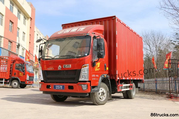 Sinotruk HOWO Tongshuai 141 hp 4X2(6 wheels) 4.15m single-row sales van truck Exterior (3) | 86Trucks