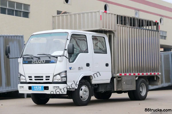 Qingling Isuzu 600P 130 hp 4X2(6 wheels) 3.07m Double Row Van Fish Transport Truck (Shunzhao Brand) Exterior (3) | 86Trucks